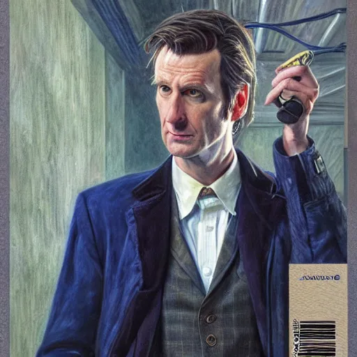 Image similar to The 10th doctor who, portrait art by Donato Giancola and James Gurney, digital art, trending on artstation