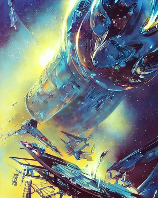 Prompt: the destroyer of worlds, artwork by artgerm, art by Moebius and John Berkey