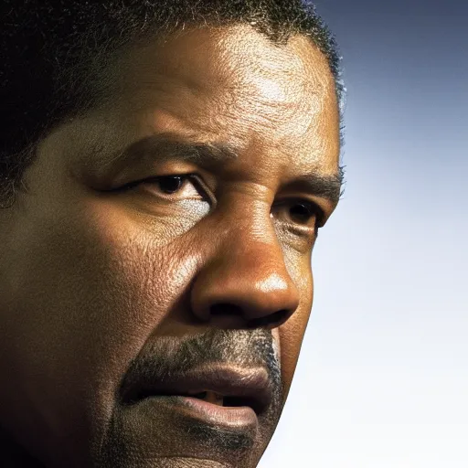 Prompt: Denzel Washington in walking dead telltale, movie still, face close-up, in color, detailed face, 4k