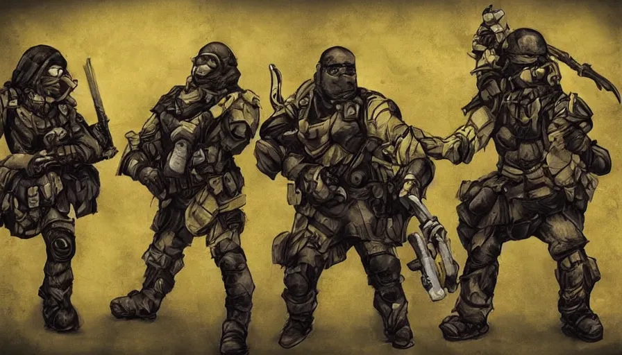 Image similar to “minions part of blackwater mercenary group”