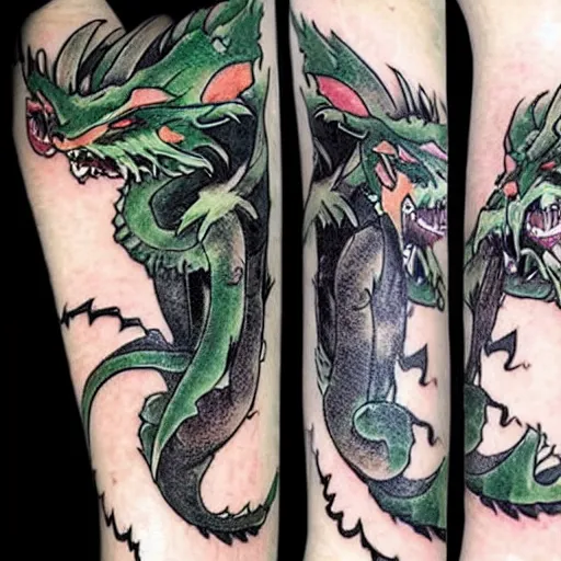 Men's Temporary Tattoos Large Arm Sleeve Tattoo Sticker Dragon Tiger Fish  Full Skull Totem Wolf Waterproof Fake Tatoo for Women
