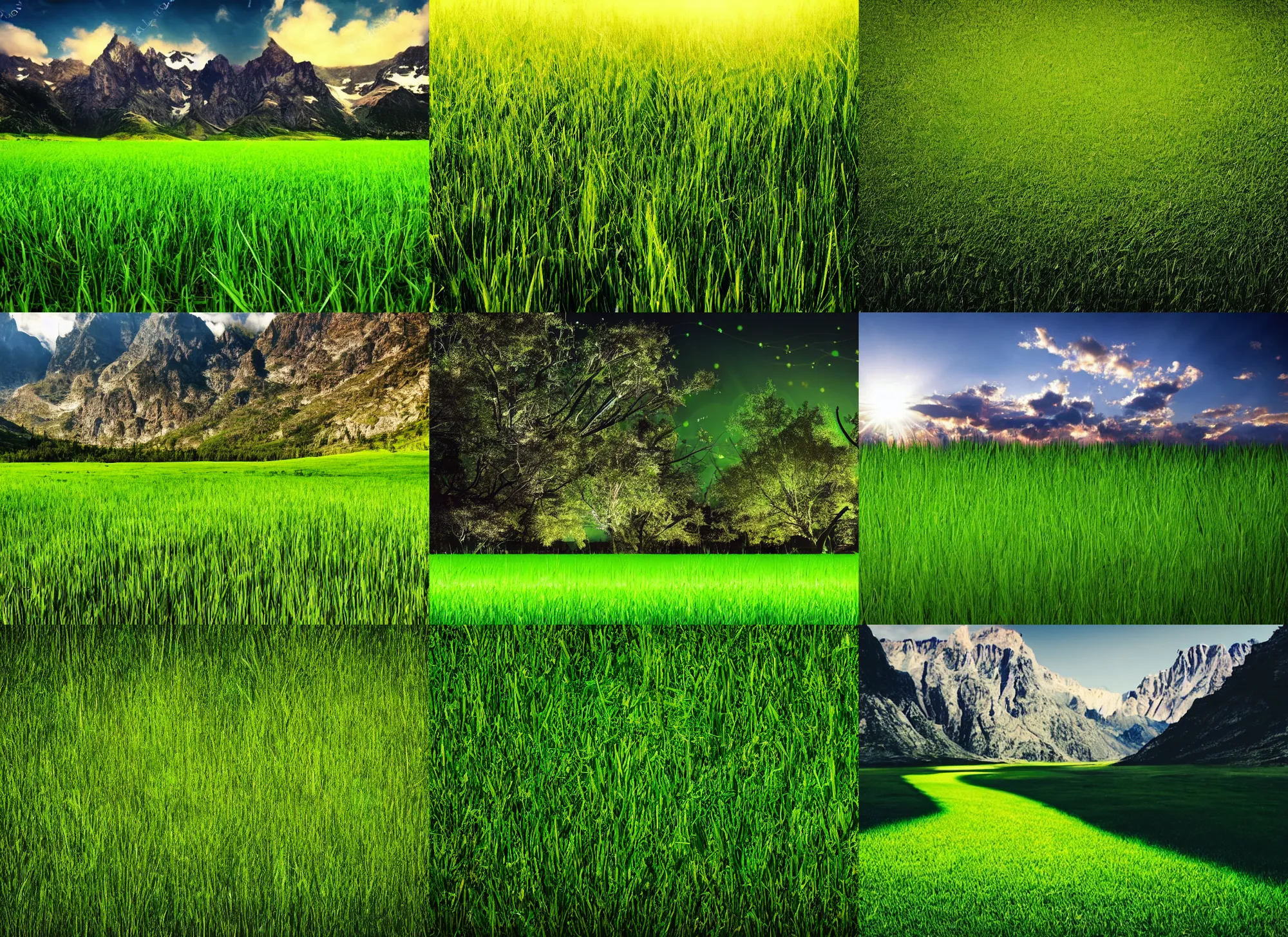 Prompt: back ground with neon green grass, national geographic footage