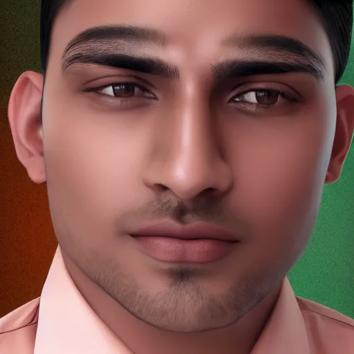 Prompt: realistic! portrait of young indian working man wearing a formal shirt, hyperrealistic face!, 8k detailed digital art , trending on artstation, detailed digital art