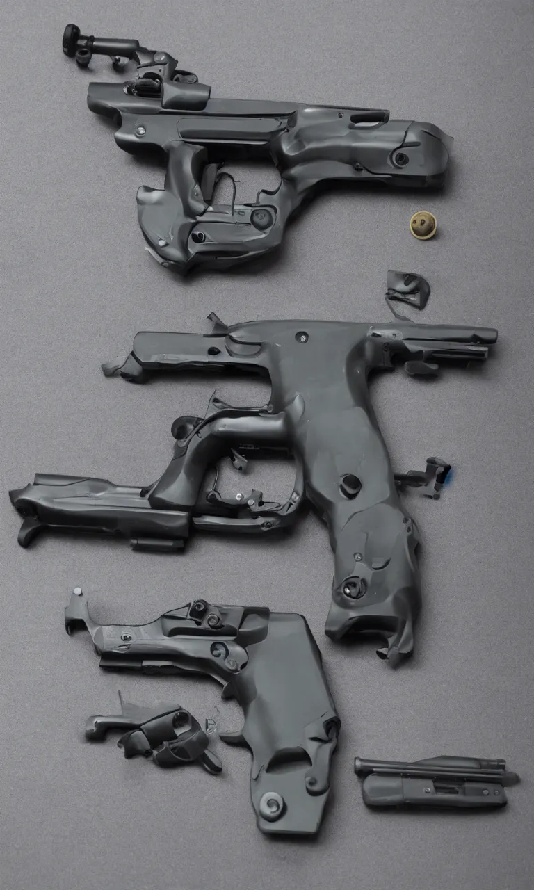 Prompt: a color photo of a bb gun concept, detailed,