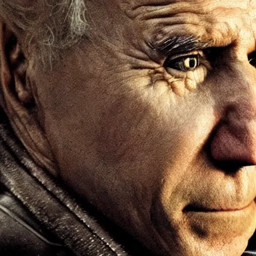 Prompt: The face of Joe Biden on Dune's sandworm body. cgi, 4k, dune book cover art