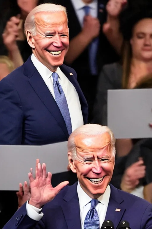 Prompt: Joe Biden trypophobia, creepy, AP photography, body horror