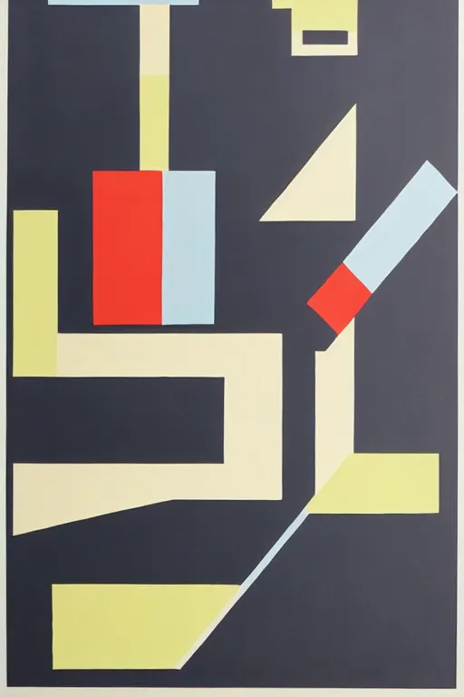 Image similar to painting in the bauhaus style