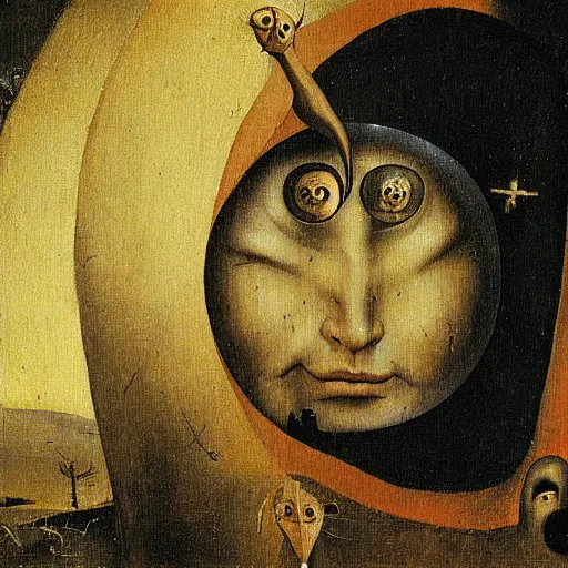 Prompt: a painting of the eyes of the sun by hieronymus bosch