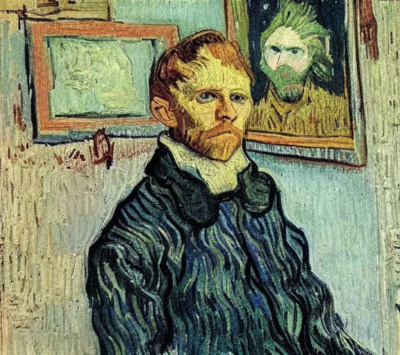 Image similar to portrait of tom odell as a servant maid by vincent van gogh