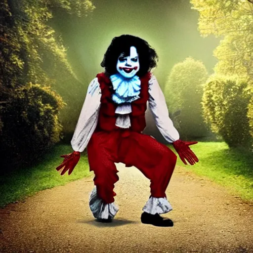 Prompt: Michael Jackson as Pennywise, 4K