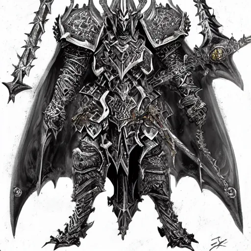 Image similar to heavy knight concept art inspired by archaon the everchosen, dark fantasy, intricate, highly detailed