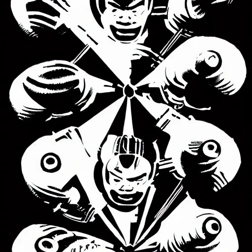 Image similar to jack kirby krackle dots, by jack kirby, comic art, black and white only, vector