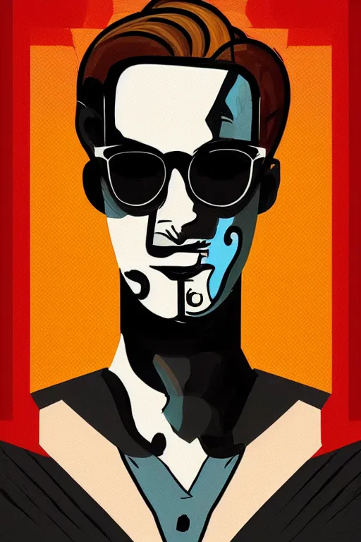 Image similar to random censored face guy, with style and elegant. pop art, aesthetic art, 8 k, asymmetrical, high details, digital painting, concept art, smooth, beautiful, amazing details, full body perfect, sharp focus, illustration, intricate, art by arstation and mimmo rottela, pixels art by paul robertson