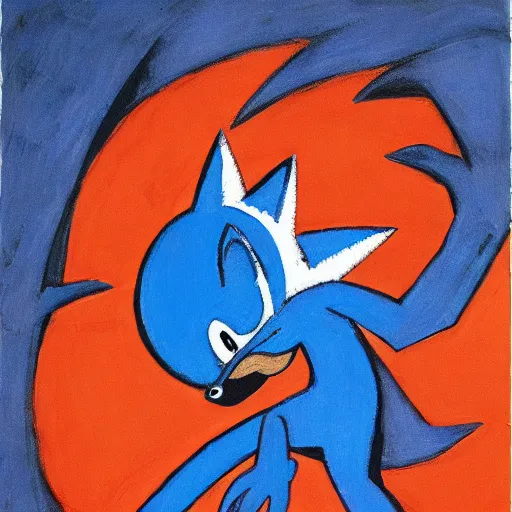 Prompt: by alice bailly, by kara walker robust sonic the hedgehog. a beautiful conceptual art of abstract composition of geometric shapes in various colors.