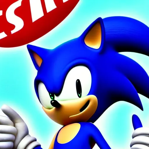 Image similar to sonic if he were a human