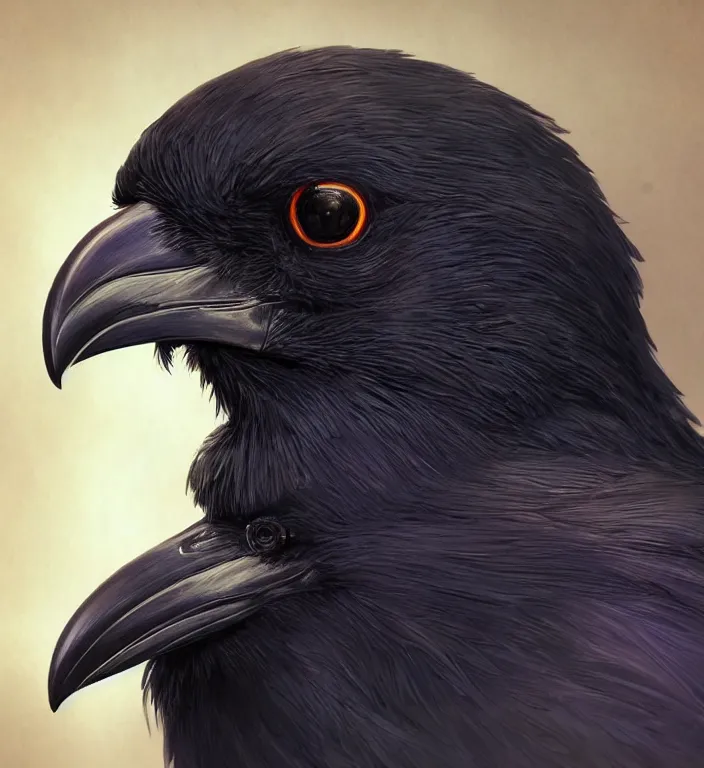 Image similar to perfectly - centered - portrait of a raven bird from league of legends, intricate, highly detailed, digital painting, artstation, concept art, smooth, sharp focus, illustration, unreal engine 5, 8 k, art by artgerm and greg rutkowski and alphonse mucha