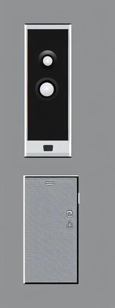 Prompt: futuristic smart phone designed by Dieter Rams, front view, cad photoshop concept, digital art, illustration
