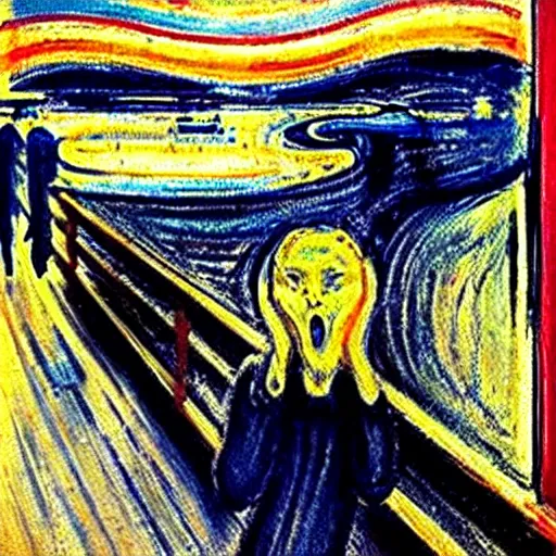 Prompt: Nothing, by Edvard Munch