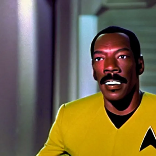 Image similar to Eddie Murphy in Star Trek 1966.