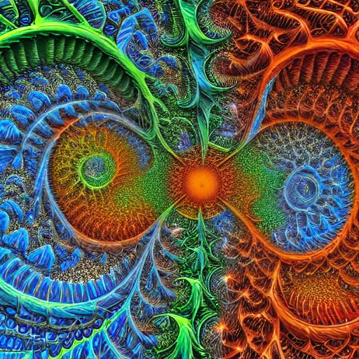 Image similar to ai producing the realist, most detailed, popular, imaginative and best art in the universe based on fractal numbers