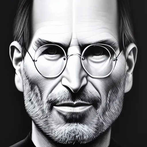 Image similar to Steve jobs portrait, Pixar style, by Tristan Eaton Stanley Artgerm and Tom Bagshaw.