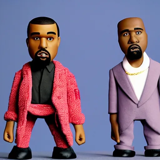 Prompt: kanye west claymation