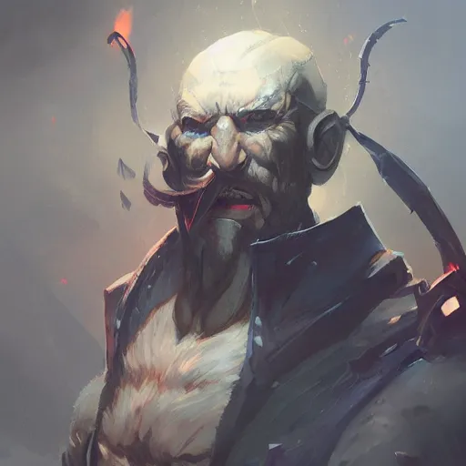 Image similar to concept art of league of legends character gentleman from hell, greg rutkowski, trending on artstation, highly detailed, photorealisitc, ambient lighting