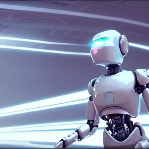 Prompt: a heartbroken artificial intelligence roaming in the galaxy octane render unreal engine 5