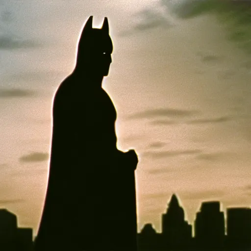 Image similar to batman in the sopranos, film still, 1 6 mm, gritty, film grain, newark,