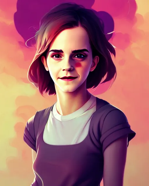 Prompt: a portrait of a beautiful full body Emma Watson smiling, art by lois van baarle and loish and ross tran and rossdraws and sam yang and samdoesarts and artgerm, digital art, highly detailed, intricate, sharp focus, Trending on Artstation HQ, deviantart, unreal engine 5, 4K UHD image