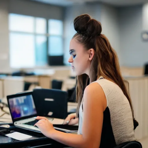 Image similar to digital photography of a student working hard in order to succeed