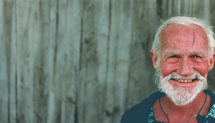 Image similar to 9 0 s movie still of a old man with trypophobia teeth, cinestill 8 0 0 t 3 5 mm, heavy grain, high quality, high detail