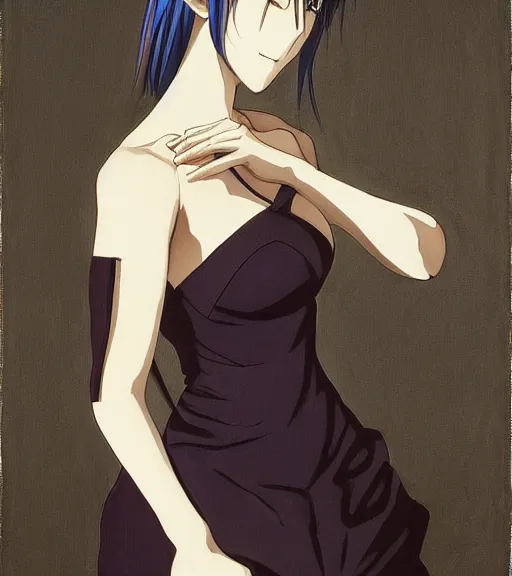 Image similar to david chipperfield painting of an anime woman