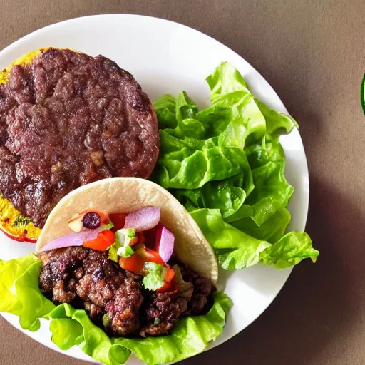 Image similar to taco lamb burger