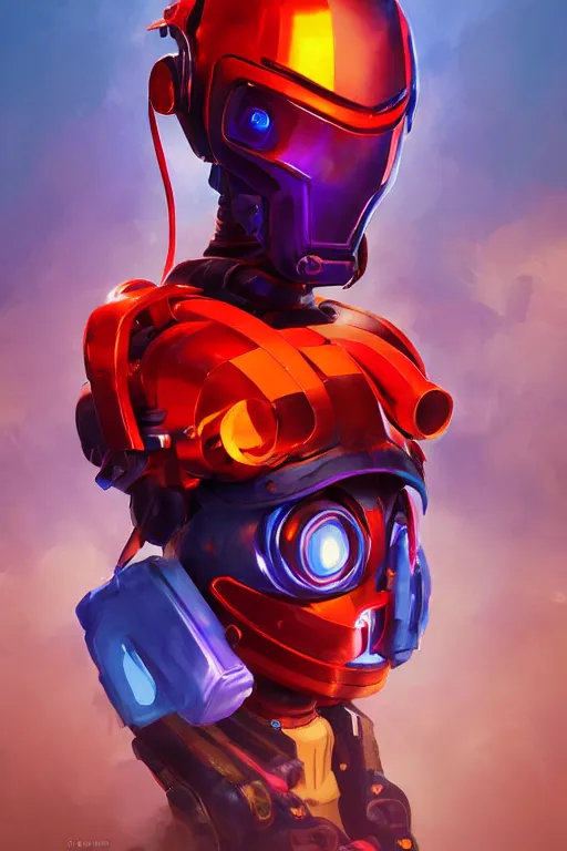 Image similar to epic mask helmet robot ninja portrait stylized as fornite style game design fanart by concept artist gervasio canda, behance hd by jesper ejsing, by rhads, makoto shinkai and lois van baarle, ilya kuvshinov, rossdraws global illumination radiating a glowing aura global illumination ray tracing hdr render in unreal engine 5