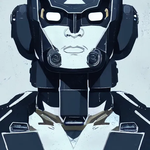 Image similar to Character design police man, Mecha humanoid, cyberpunk bomber jacket, concept art character, very high angle view, book cover, strong masculine features, sturdy body, command presence, royalty, smooth, sharp focus, organic, appealing, deep shadows, sketch line art for character design