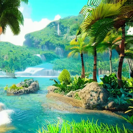 Prompt: paradise on earth, ultra realistic, unreal engine