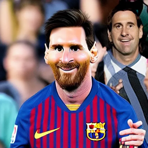 Image similar to Lionel Messi as a character in a sitcom