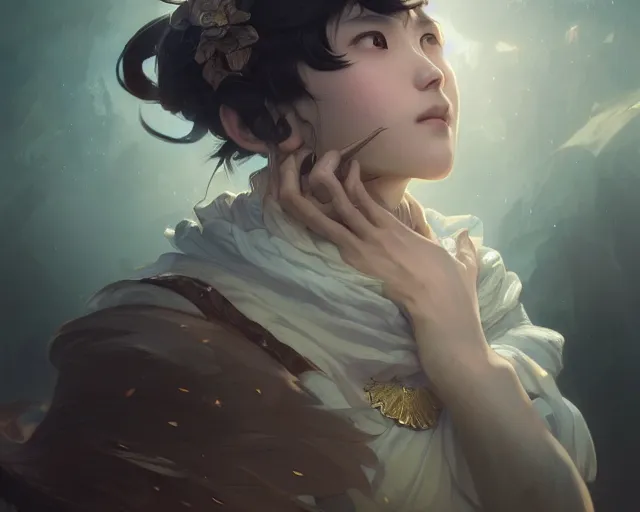 Image similar to photography of edogawa ranpo, deep focus, d & d, fantasy, intricate, elegant, highly detailed, digital painting, artstation, concept art, matte, sharp focus, illustration, hearthstone, art by artgerm and greg rutkowski and alphonse mucha