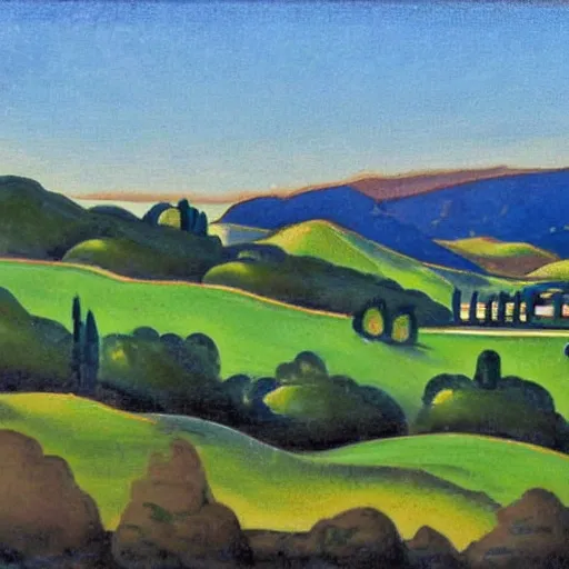 Image similar to a landscape in jaen in the style of domenikos theotokopoulos