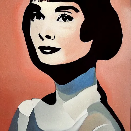 Prompt: a painting of audrey hepburn by paul edwards