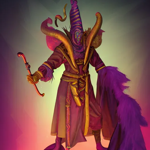 Prompt: a oil art portrait of tiefling mage with purple magic in style of disco elysium character, bard jester character sheet from critical role, 4 k, ultra detail, volumetric lighting, unreal engine, octane render, grimdark