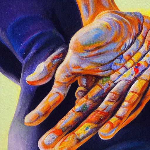 Image similar to detailed painting of the human hand