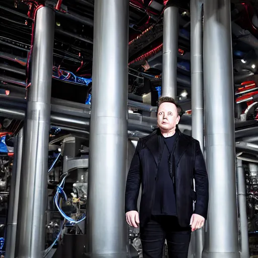 Prompt: Elon Musk 50 feet tall, highly detailed, high quality, HD, 4k, 8k, Canon 300mm, professional photographer, 40mp, lifelike, top-rated, award winning, realistic, sharp, no blur, edited, corrected, trending