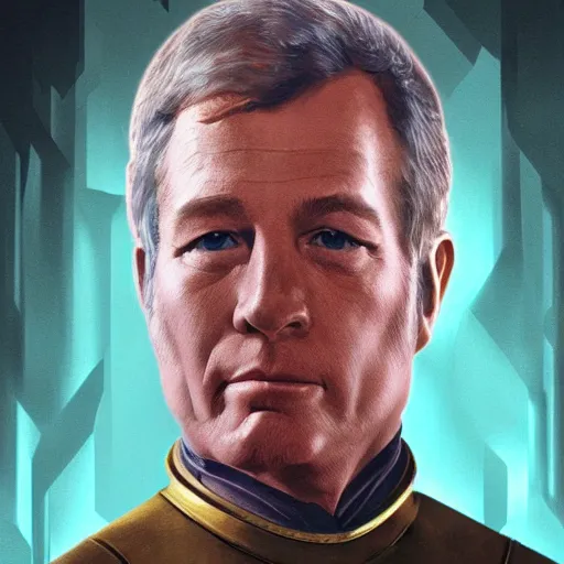 Prompt: a portrait of captain kirk as sigmund freud, intricate, highly detailed, matte painting, digital painting, by joesph ducreux