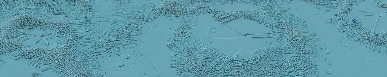 Prompt: retro sci-fi alien world 3d topographical map