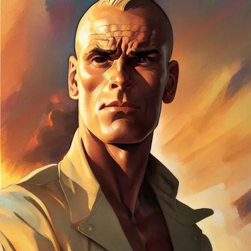 Image similar to doc savage, painted character portrait, highly detailed, digital painting, artstation, concept art, sharp focus, illustration, art by artgerm and greg rutkowski and alphonse mucha