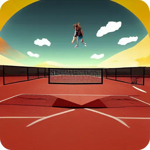 Prompt: “tennis game on mars”