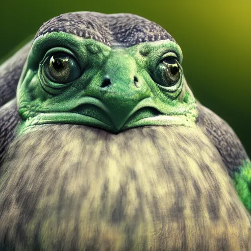 Image similar to a still of a kappa, realistic, photorealistic, detailed, cgi,