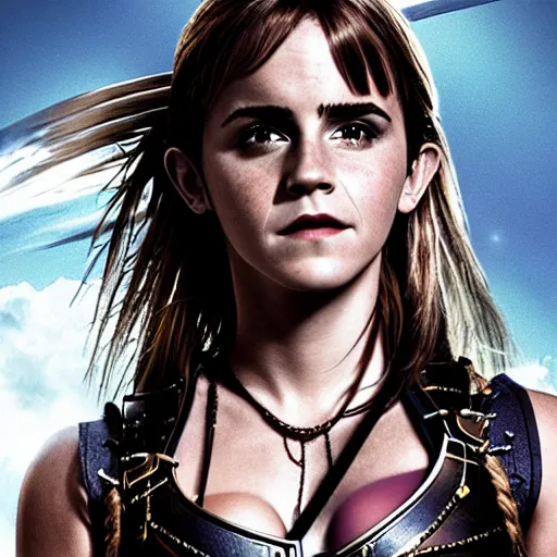Image similar to emma watson as xena, movie poster. symmetry, awesome exposition, very detailed, highly accurate, professional lighting diffracted lightrays, 8 k, sense of awe